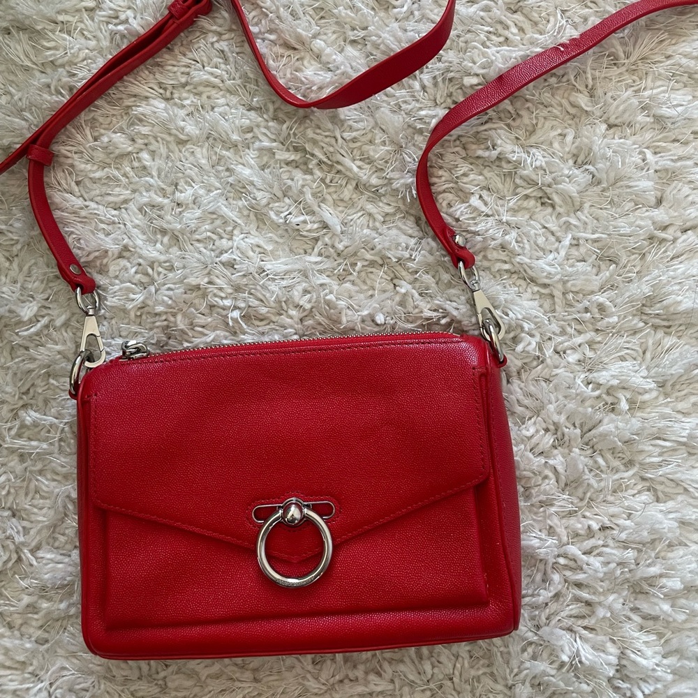 Rebecca Minkoff Red Leather Crossbody Bag with Dust Bag